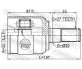 FEBEST Kloub hnacho hdele, sada FBS 1211-D7AT2WD, 1211-D7AT2WD