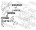 FEBEST Napnk drkovho klnovho emenu FBS 1290-D4HB, 1290-D4HB