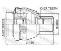 FEBEST Kloub hnacho hdele, sada FBS 1611-246RH, 1611-246RH