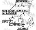 FEBEST Rameno zaven kol FBS 1624-164UFL, 1624-164UFL