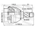 FEBEST Kloub hnacho hdele, sada FBS 1811-Z18X, 1811-Z18X