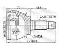 FEBEST Kloub hnacho hdele, sada FBS 1910-R58, 1910-R58