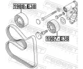 FEBEST Vratná / vodicí kladka drážkového klínového řemenu FBS 1988-E38, 1988-E38
