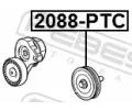 FEBEST Vratn� / vodic� kladka dr�kov�ho kl�nov�ho �emenu FBS 2088-PTC, 2088-PTC