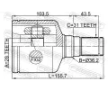 FEBEST Kloub hnacho hdele, sada FBS 2111-AWF21LH, 2111-AWF21LH
