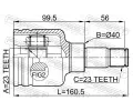 FEBEST Kloub hnacího hřídele, sada FBS 2111-CB316LH, 2111-CB316LH