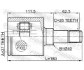 FEBEST Kloub hnac�ho h��dele, sada FBS 2111-KUGALH, 2111-KUGALH