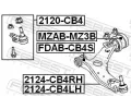FEBEST Rameno zaven kol FBS 2124-CB4RH, 2124-CB4RH