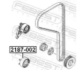 FEBEST Napnac kladka ozubenho emenu FBS 2187-002, 2187-002