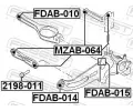 FEBEST Upevovac epy pnho zvsnho ramena FBS 2198-011, 2198-011