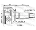 FEBEST Kloub hnacho hdele, sada FBS 2210-SORBL, 2210-SORBL