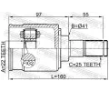 FEBEST Kloub hnacho hdele, sada FBS 2211-FBMTLH, 2211-FBMTLH