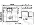 FEBEST Kloub hnacho hdele, sada FBS 2211-SORMTLH, 2211-SORMTLH
