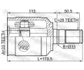 FEBEST Kloub hnacho hdele, sada FBS 2211-XM12LH, 2211-XM12LH