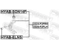 FEBEST Rameno zaven kol FBS 2224-F2FRH, 2224-F2FRH