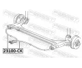 FEBEST Tažné lanko parkovací brzdy FBS 23100-CK, 23100-CK