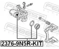 FEBEST Sada na opravu brzdovho tmenu FBS 2376-9N5R-KIT, 2376-9N5R-KIT