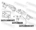 FEBEST Vodic� �ep brzdov�ho t�menu FBS 2574-308R-KIT, 2574-308R-KIT