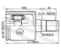 FEBEST Kloub hnacho hdele, sada FBS 2711-S60IILH, 2711-S60IILH