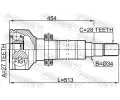 FEBEST Kloub hnacho hdele, sada FBS 2711-XC60S6RH, 2711-XC60S6RH