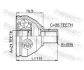FEBEST Kloub hnacho hdele, sada FBS 2711-XC90LH, 2711-XC90LH