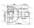 FEBEST Kloub hnacho hdele, sada FBS 2711-XC90WDLH, 2711-XC90WDLH