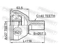 FEBEST Kloub hnacho hdele, sada FBS 2910-FLIIF, 2910-FLIIF