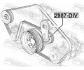 FEBEST Napínací kladka drážkového klínového řemenu FBS 2987-DIV, 2987-DIV