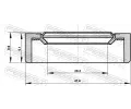 FEBEST Těsnicí kroužek kloubového hřídele FBS 95BDY-31470509X, 95BDY-31470509X