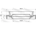 FEBEST Těsnicí kroužek kloubového hřídele FBS 95EDS-63780710X, 95EDS-63780710X