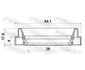 FEBEST Tsnic krouek kloubovho hdele FBS 95FDS-30540918X, 95FDS-30540918X