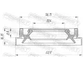 FEBEST Tsnic krouek kloubovho hdele FBS 95HBS-35560916X, 95HBS-35560916X