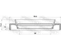 FEBEST Tsnic krouek kloubovho hdele FBS 95HBY-41560811L, 95HBY-41560811L