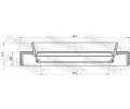 FEBEST Těsnicí kroužek kloubového hřídele FBS 95HBY-49801118L, 95HBY-49801118L