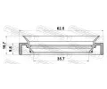 FEBEST Tsnic krouek hdele automatick pevodovky FBS 95JAS-37621017R, 95JAS-37621017R