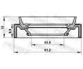 FEBEST Těsnicí kroužek hřídele rozvodovky FBS 95JAS-45611015L, 95JAS-45611015L