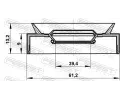 FEBEST Tsnic krouek kloubovho hdele FBS 95PAS-41610913R, 95PAS-41610913R