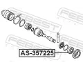 FEBEST Ložisko hnacího hřídele FBS AS-357225, AS-357225