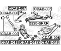FEBEST Uložení řídicího mechanismu FBS CDAB-017Z, CDAB-017Z