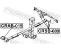 FEBEST Loiskov pouzdro listov pruiny FBS CRAB-015, CRAB-015