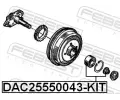 FEBEST Sada loiska kola FBS DAC25550043-KIT, DAC25550043-KIT