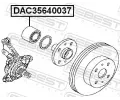FEBEST Ložisko kola FBS DAC35640037, DAC35640037