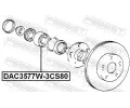FEBEST Loisko kola FBS DAC3577W-3CS80, DAC3577W-3CS80