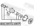 FEBEST Loisko kola FBS DAC386552-48KIT, DAC386552-48KIT