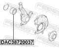 FEBEST Loisko kola FBS DAC38720037, DAC38720037