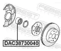 FEBEST Loisko kola FBS DAC38730040, DAC38730040