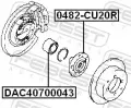 FEBEST Loisko kola FBS DAC40700043, DAC40700043
