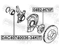 FEBEST Loisko kola FBS DAC40740036-34KIT, DAC40740036-34KIT