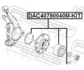 FEBEST Sada loiska kola FBS DAC40780040M-KIT, DAC40780040M-KIT