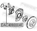 FEBEST Loisko kola FBS DAC40800040, DAC40800040